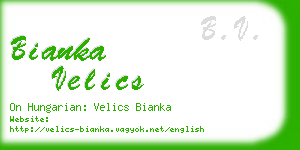 bianka velics business card